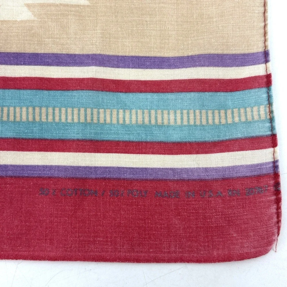 Vtg Hav-A-Hank Bandana Native Scarf Hankie Southwest Aztec USA Made